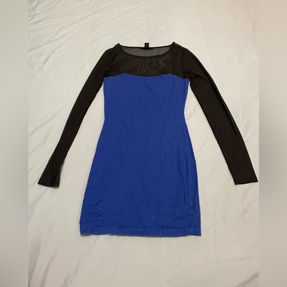 Sheer sleeve dress